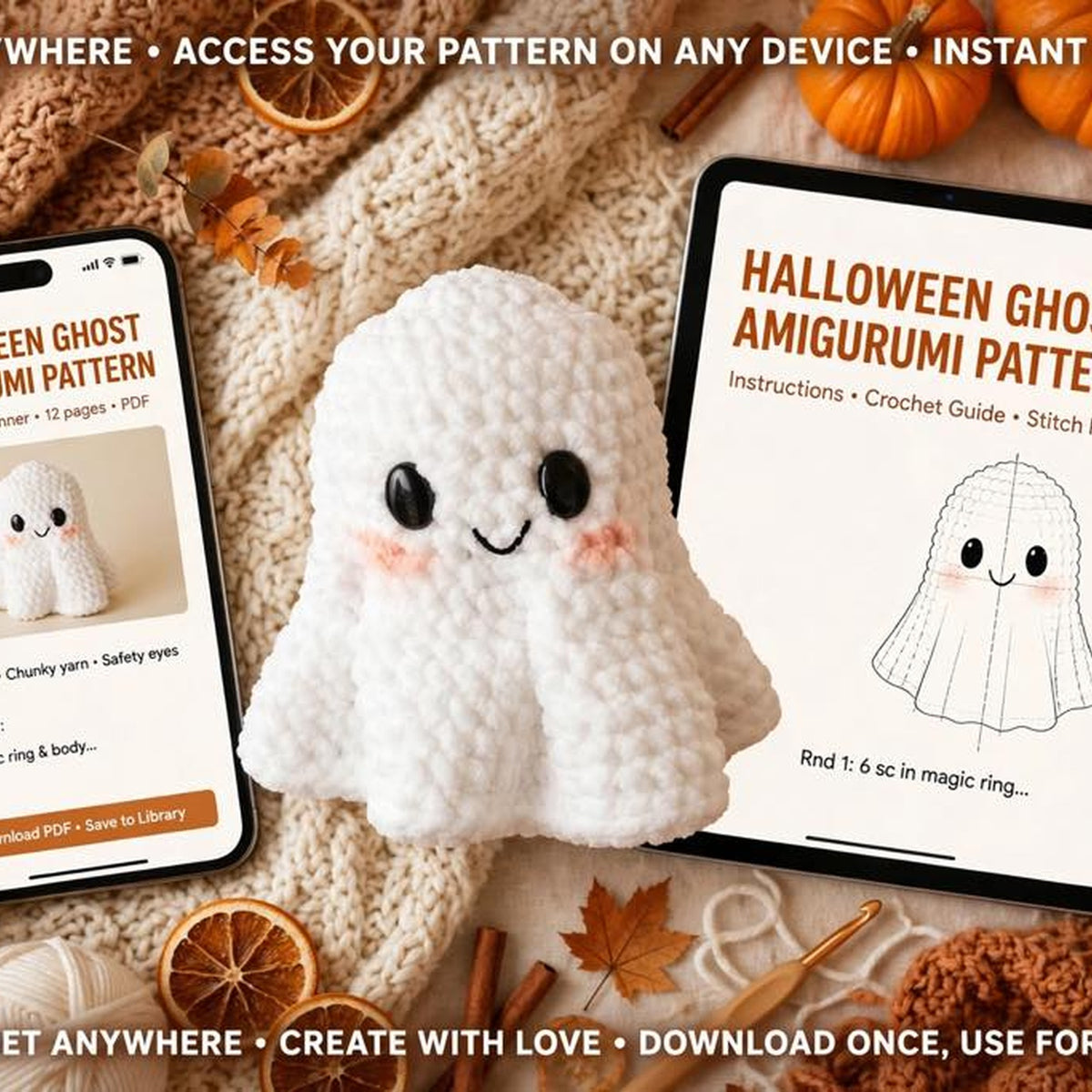 Step-by-step crochet ghost pattern with photo tutorial – photo 4