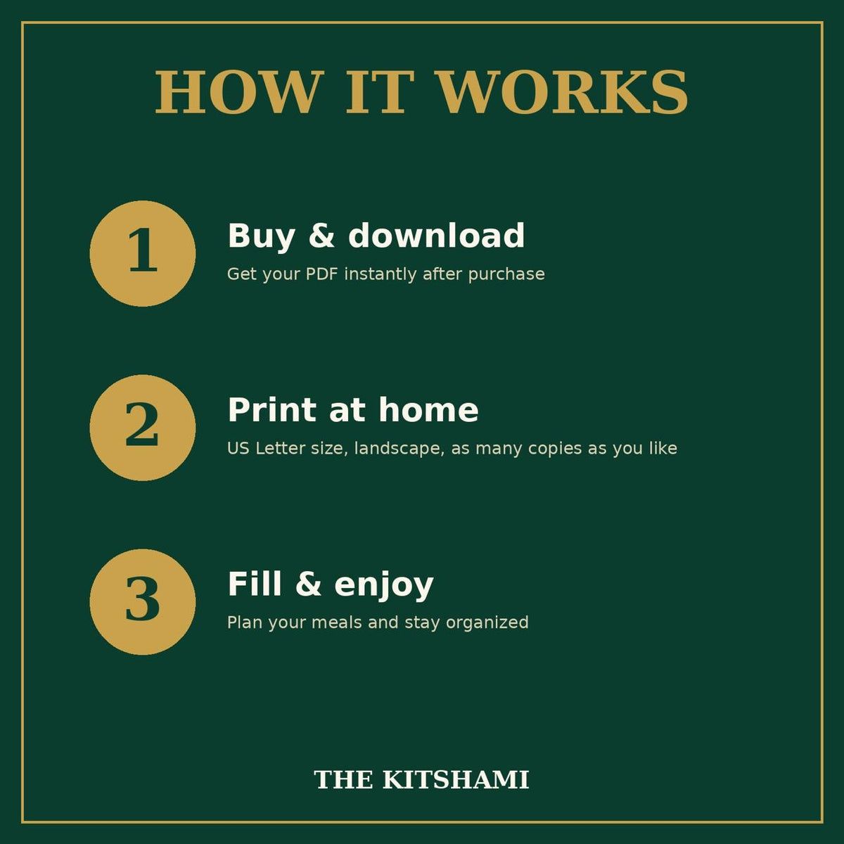 The Kitshami Meal Planner | Printable Weekly & Monthly Meal Planning Kit (PDF)